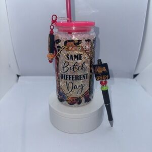 Colorful Tumbler with Straw and Pen